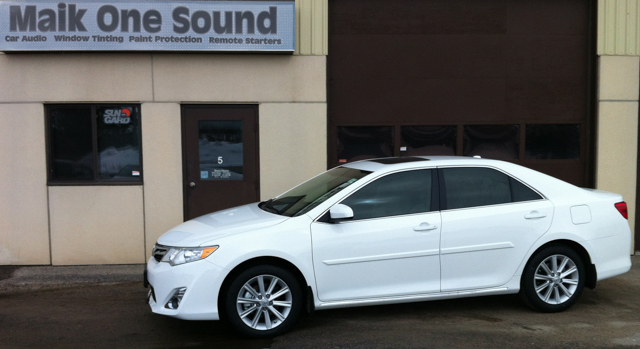 Toyota Camry 2013 with professional window tint in North Bay
